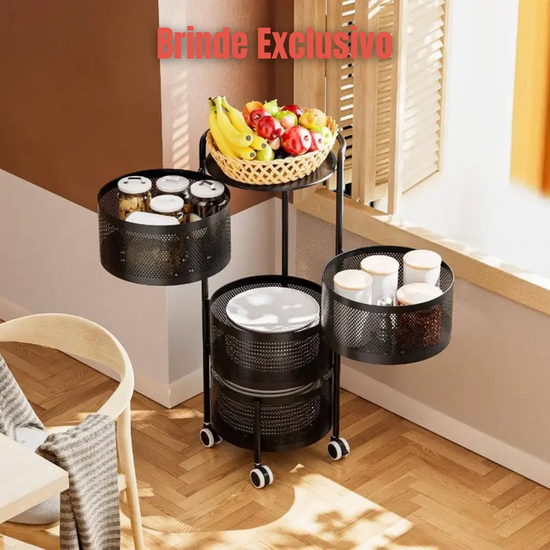 [Leve 2 Pague 1] Batedeira Elétrica Multiuso ChefMax Inox 6 Velocidades + BRINDE: Fruteira Giratória 4 Andares