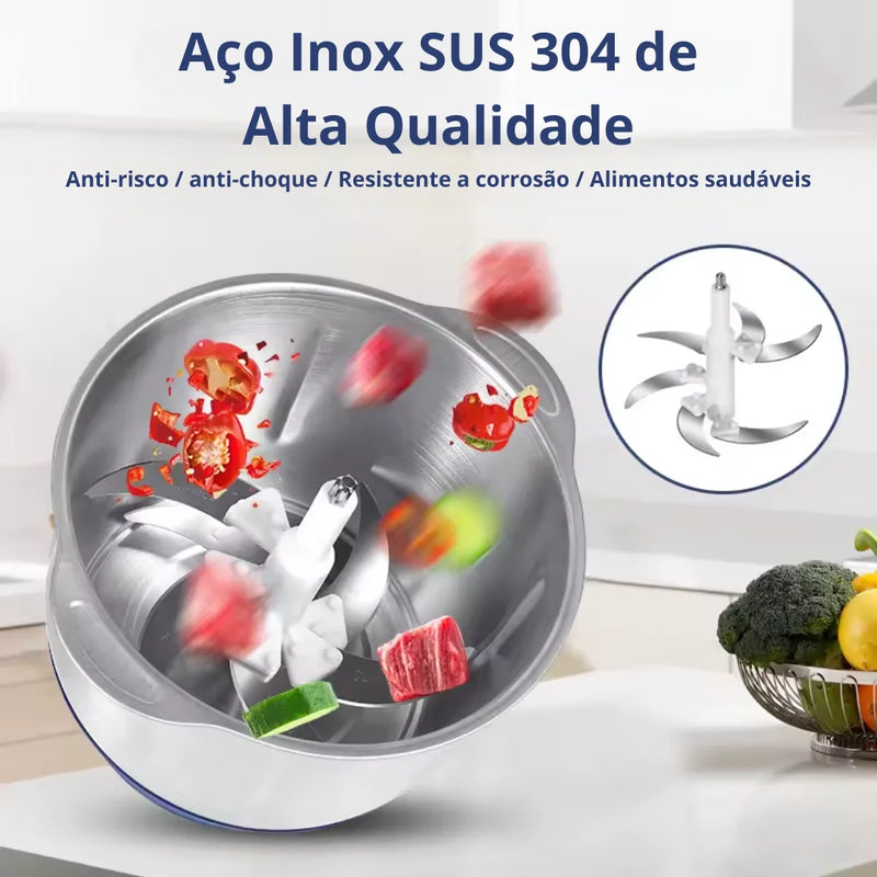 [Leve 2 Pague 1] Moedor Elétrico Multiuso TurboChef Inox 5 em 1 + BRINDE: Dispenser Giratório Automático